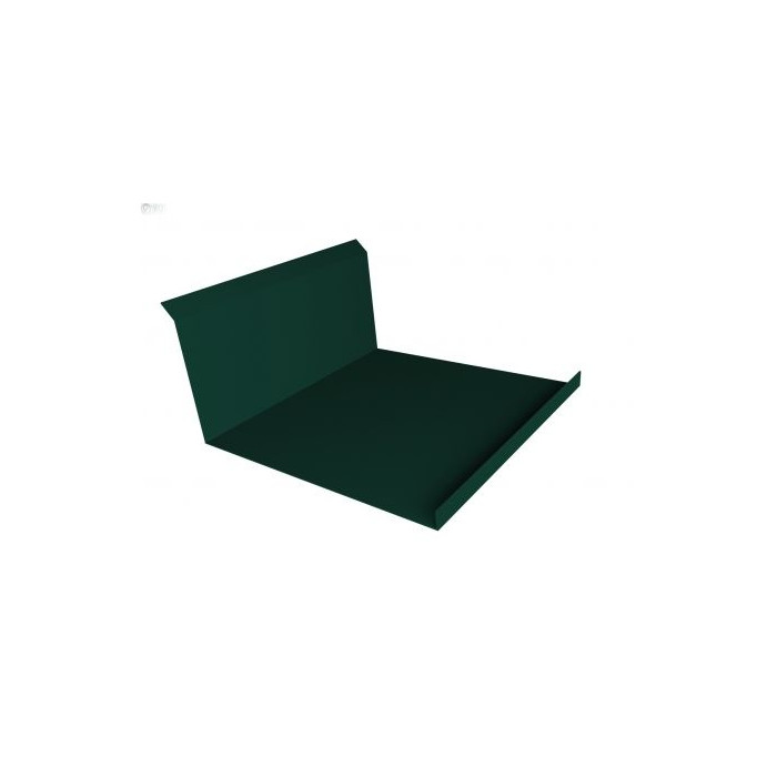 Планка примыкания нижняя 20х122х260х15 0,5 GreenCoat Pural BT, matt RR 11 темно-зеленый (RAL 6020 хромовая зелень) - фото №1