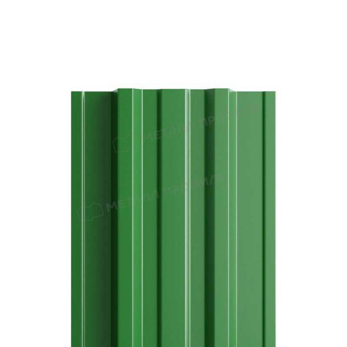 Штакетник Металл Профиль TRAPEZE-T 0,5 NormanMP RAL6002 Зеленый лист - фото №1